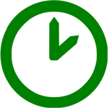 Simple green clock.