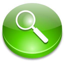 Green circle magnifying glass.